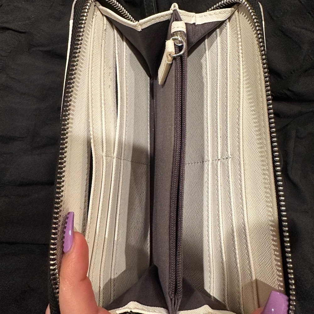 Calvin Klein Colorblock Black, Gray, and White Wallet - Picture 3 of 3
